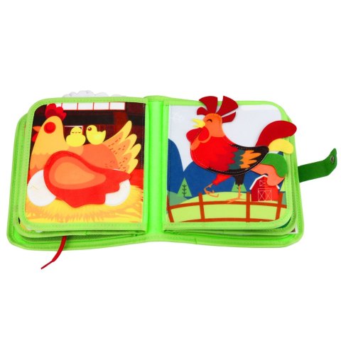 LEAN Toys Książeczka Edukacyjna Sensoryczna Dla Dzieci Farma 20 Aktywności