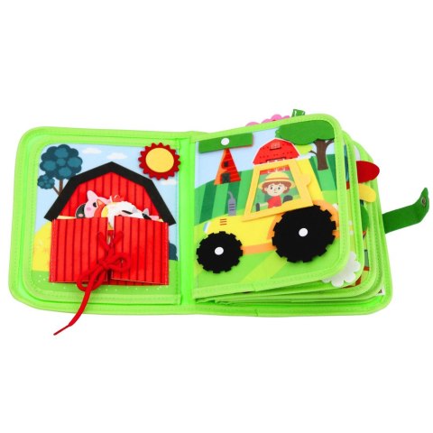 LEAN Toys Książeczka Edukacyjna Sensoryczna Dla Dzieci Farma 20 Aktywności