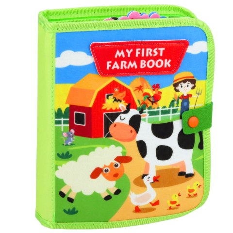 LEAN Toys Książeczka Edukacyjna Sensoryczna Dla Dzieci Farma 20 Aktywności