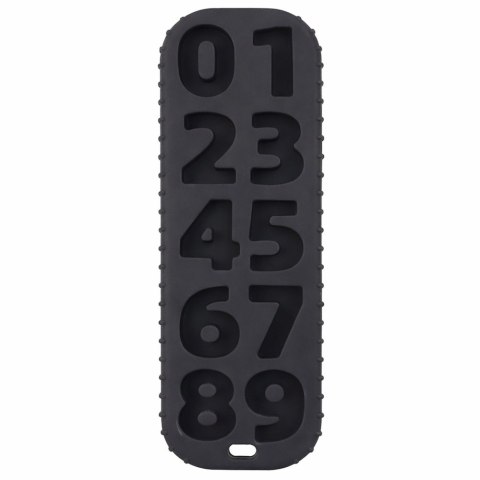 LEAN Toys Pilot Dla Malucha Sensoryczny Gryzak Liczby Gumowy Czarny