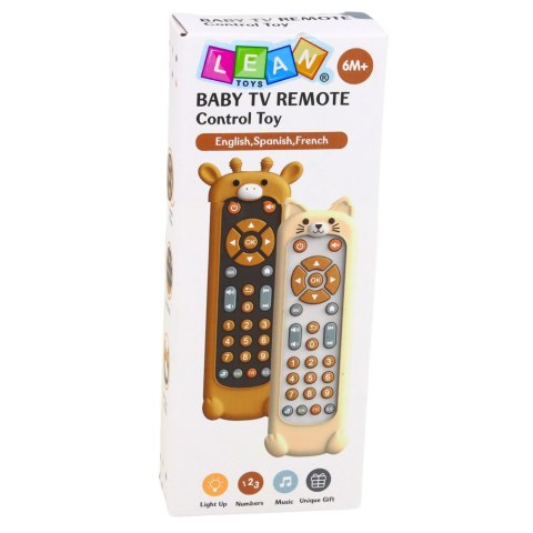 LEAN Toys Pilot Interaktywny Edukacyjny Gryzak Światła Dźwięki Żyrafa