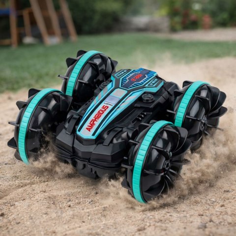 LEAN Toys Samochód Kaskaderski Zdalnie Sterowany RC Pływający Turkusowy 4x4