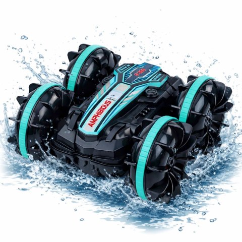 LEAN Toys Samochód Kaskaderski Zdalnie Sterowany RC Pływający Turkusowy 4x4