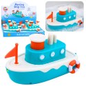 LEAN Toys Zabawka Do Kąpieli Statek Nakręcany Pryskający Wodą Niebieski