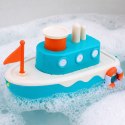 LEAN Toys Zabawka Do Kąpieli Statek Nakręcany Pryskający Wodą Niebieski