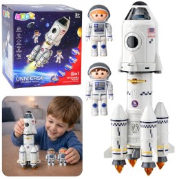 LEAN Toys Zabawka Edukacyjna Rakieta Kosmiczna 5w1 Astronauci Światła Dźwięki