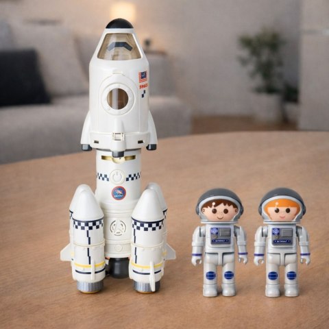 LEAN Toys Zabawka Edukacyjna Rakieta Kosmiczna 5w1 Astronauci Światła Dźwięki