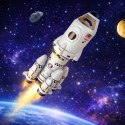 LEAN Toys Zabawka Edukacyjna Rakieta Kosmiczna 5w1 Astronauci Światła Dźwięki