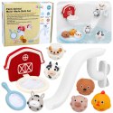 LEAN Toys Zabawki Do Kąpieli Zwierzęta Domowe Farma Zjeżdżalnia Kosz Sitko 10 el.