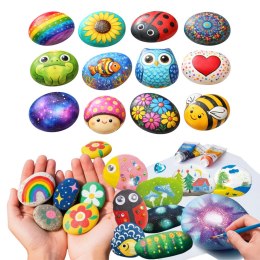 LEAN Toys Zestaw Kreatywny DIY Malowanie Kamieni Świecących Dla Dzieci
