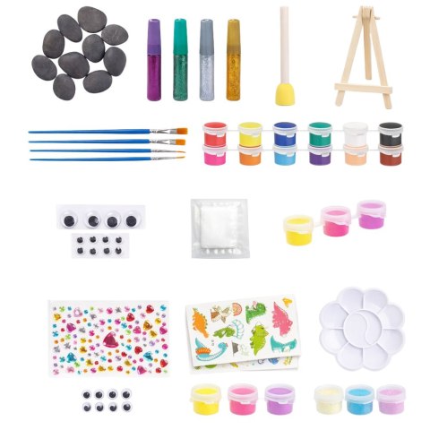 LEAN Toys Zestaw Kreatywny DIY Malowanie Kamieni Świecących Dla Dzieci