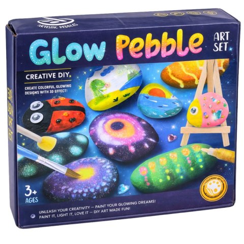 LEAN Toys Zestaw Kreatywny DIY Malowanie Kamieni Świecących Dla Dzieci