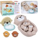 LEAN Toys Zestaw Zabawki Do Kąpieli Wydra Rodzinka Kosz Piłeczki 7 el.