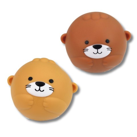 LEAN Toys Zestaw Zabawki Do Kąpieli Wydra Rodzinka Kosz Piłeczki 7 el.