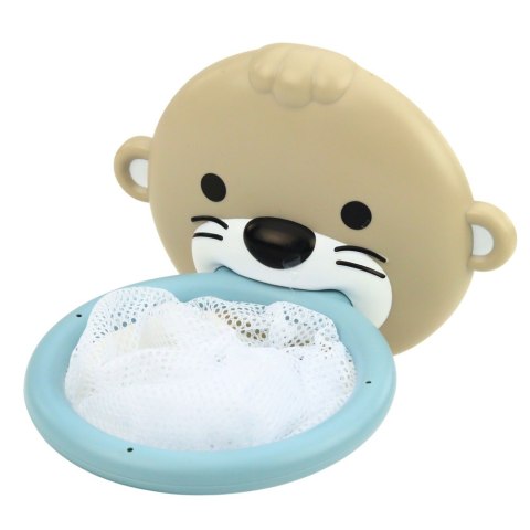 LEAN Toys Zestaw Zabawki Do Kąpieli Wydra Rodzinka Kosz Piłeczki 7 el.