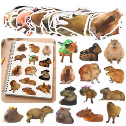 LEAN Zestaw Naklejki Kapibara Papierowe Prawdziwe Wizerunki 50 szt.