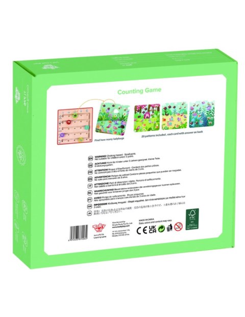 TOOKY TOY Drewniana Gra Nauka Liczenia Zwierzątka