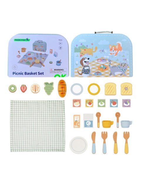 TOOKY TOY Zestaw Piknikowy Owoce do Krojenia Zestaw Śniadaniow