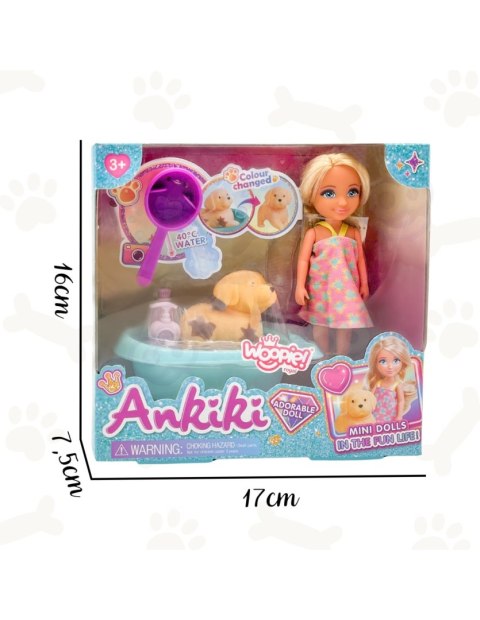 WOOPIE ROYAL Laleczka z Pieskiem Wanną i Akcesoriami Do Pielęgnacji Pupila