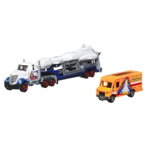 Matchbox Pojazd transportowy + autko mix Matchbox Pojazd transportowy + autko mix
