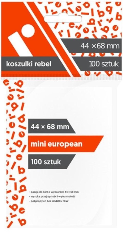 Koszulki Mini European 44x68 (100szt) REBEL Koszulki Mini European 44x68 (100szt) REBEL