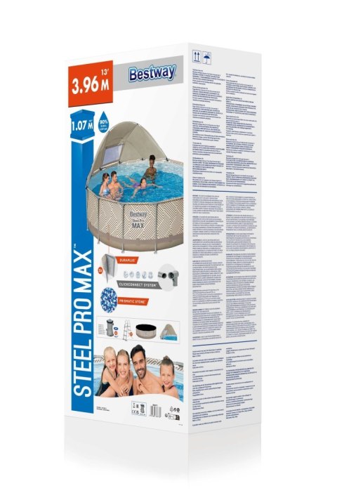 Basen Stelażowy 13FT 396x107 cm SteelPRO BESTWAY Basen Stelażowy 13FT 396x107 cm SteelPRO BESTWAY