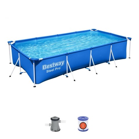 Basen Stelażowy Family Steel Pro 400x211x81 BESTWAY 3w1 + Pompa + Filtr Basen Stelażowy Family Steel Pro 400x211x81 BESTWAY 3w1 + Pompa + Filtr