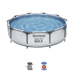 Basen Stelażowy Steel Pro MAX 305x76 Okrągły 10FT BESTWAY 3w1