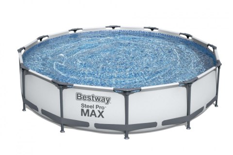 Basen Stelażowy Steel Pro MAX 366x76 Okrągły 12FT BESTWAY 3w1 + Pompa Filtr Basen Stelażowy Steel Pro MAX 366x76 Okrągły 12FT BESTWAY 3w1 + Pompa Filtr