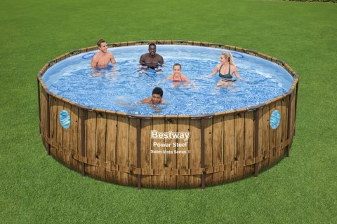 Basen stelażowy Power Steel Swim Vista Series 488x122 Okrągły 16FT BESTWAY 7w1 Basen stelażowy Power Steel Swim Vista Series 488x122 Okrągły 16FT BESTWAY 7w1