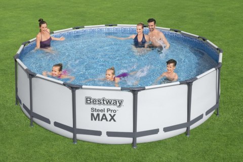 Basen stelażowy Steel Pro MAX 427x107 Szary 14FT BESTWAY 5w1 + Akcesoria Basen stelażowy Steel Pro MAX 427x107 Szary 14FT BESTWAY 5w1 + Akcesoria