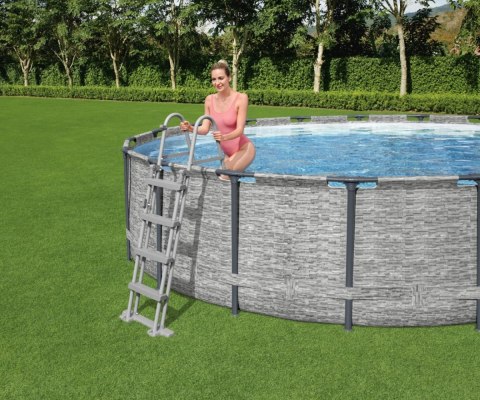Basen stelażowy Steel Pro MAX 488x122 Imitacja Kamienia 16FT BESTWAY 5w1 + Akcesoria Basen stelażowy Steel Pro MAX 488x122 Imitacja Kamienia 16FT BESTWAY 5w1 + Akcesoria