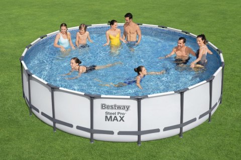 Basen stelażowy Steel Pro MAX 549x122 Szary 18FT BESTWAY 5w1 + Pompa + Pokrywa + Drabinka Basen stelażowy Steel Pro MAX 549x122 Szary 18FT BESTWAY 5w1 + Pompa + Pokrywa + Drabinka