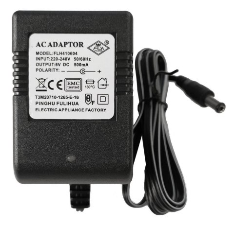 LEAN CARS Ładowarka do Aut na Akumulator 6V 500mA z diodą LED LEAN CARS Ładowarka do Aut na Akumulator 6V 500mA z diodą LED