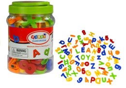 LEAN TOYS Literki Cyferki Magnetyczne w Słoiku Alfabet 78 Elementów