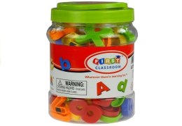 LEAN TOYS Literki Cyferki Magnetyczne w Słoiku Alfabet 78 Elementów