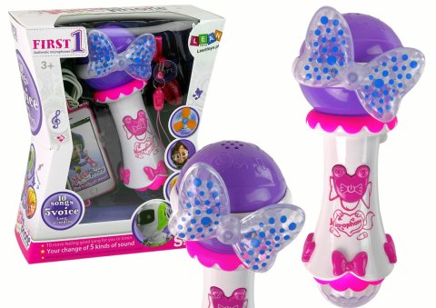 LEAN Toys Bajkowy Mikrofon Dla Dzieci Karaoke MP3 Kokardka Głośnik LEAN Toys Bajkowy Mikrofon Dla Dzieci Karaoke MP3 Kokardka Głośnik
