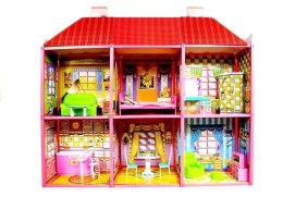 LEAN Toys Domek dla Lalek Ogromna Willa z Meblami