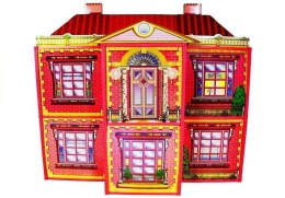 LEAN Toys Domek dla Lalek Ogromna Willa z Meblami