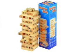 LEAN Toys Drewniana Układanka Wieża Liczby Zręczność