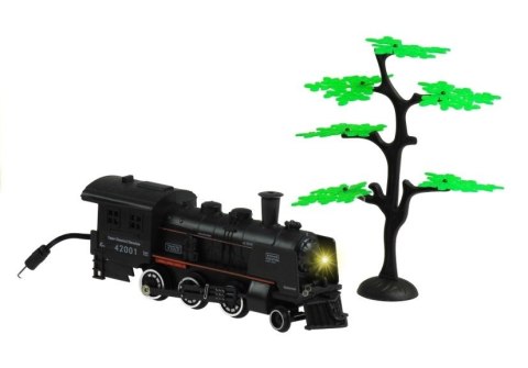 LEAN Toys Duża Kolejka z Dymem Światło + 4 Wagony Tor 156 cm LEAN Toys Duża Kolejka z Dymem Światło + 4 Wagony Tor 156 cm