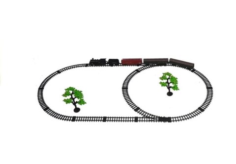 LEAN Toys Duża Kolejka z Dymem Światło + 4 Wagony Tor 156 cm LEAN Toys Duża Kolejka z Dymem Światło + 4 Wagony Tor 156 cm