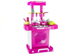 LEAN Toys Duża Kuchnia 2w1 Światło Dźwięk Składana Walizka
