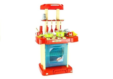 LEAN Toys Duża Kuchnia 2w1 Światło Dźwięk Składana Walizka LEAN Toys Duża Kuchnia 2w1 Światło Dźwięk Składana Walizka
