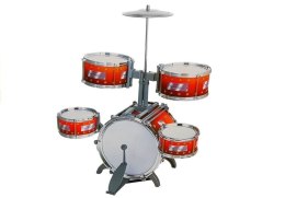 LEAN Toys Duża Perkusja 5 Bębnów Talerz Instrument Dziecięcy
