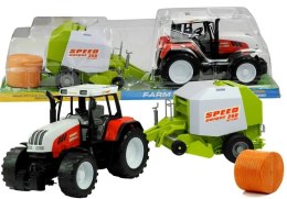 LEAN Toys Duży Traktor z Maszyną 3 Modele Ruchome Elementy 65 cm
