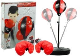 LEAN Toys Duży Zestaw Bokserski + Rękawice Gruszka Stojak