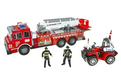 LEAN Toys Duży Zestaw Straz Pożarna Kask Quad Strażacki LEAN Toys Duży Zestaw Straz Pożarna Kask Quad Strażacki