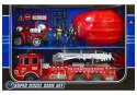LEAN Toys Duży Zestaw Straz Pożarna Kask Quad Strażacki