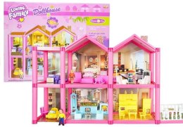 LEAN Toys Duży domek dla lalek z akcesoriami + Meble 69cm
